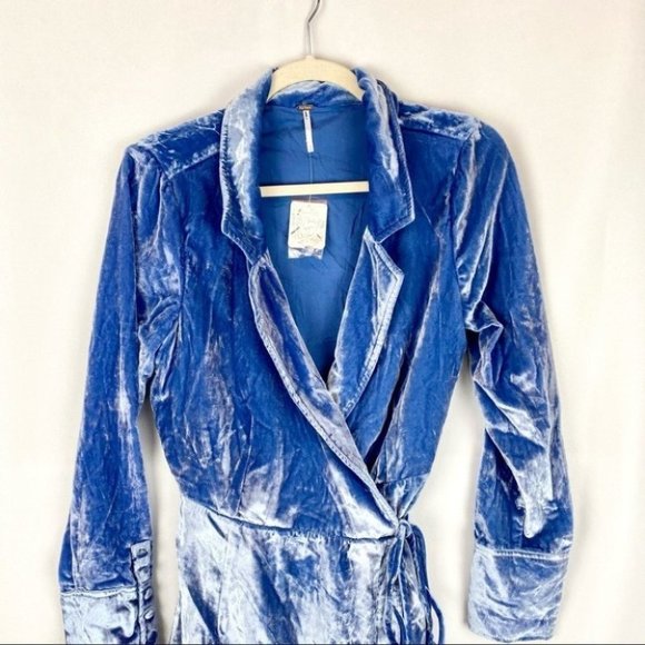 NWT Free People Viola Velvet Velour Romper Jumpsuit Long Sleeve Playsuit - Picture 7 of 12